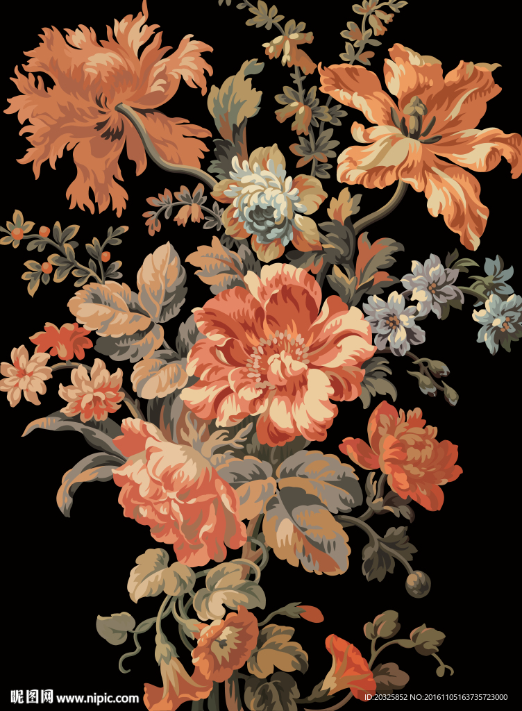 欧式古典花卉组合