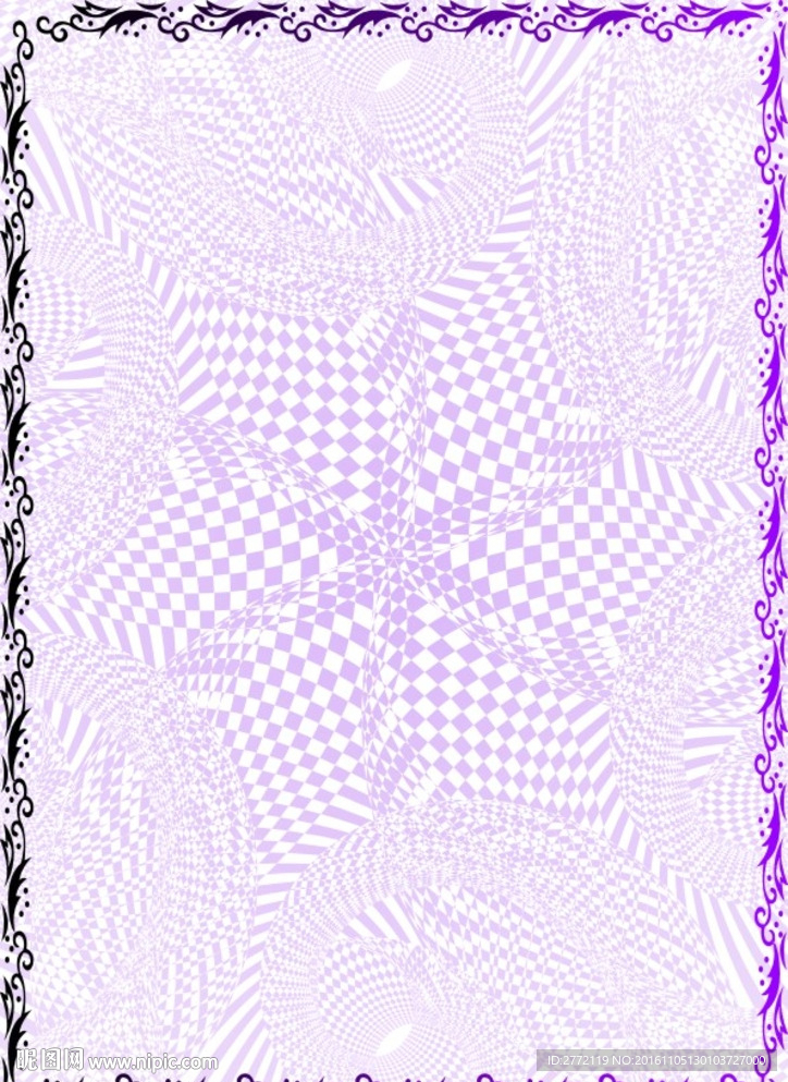 紫玉兰-防伪证书纹