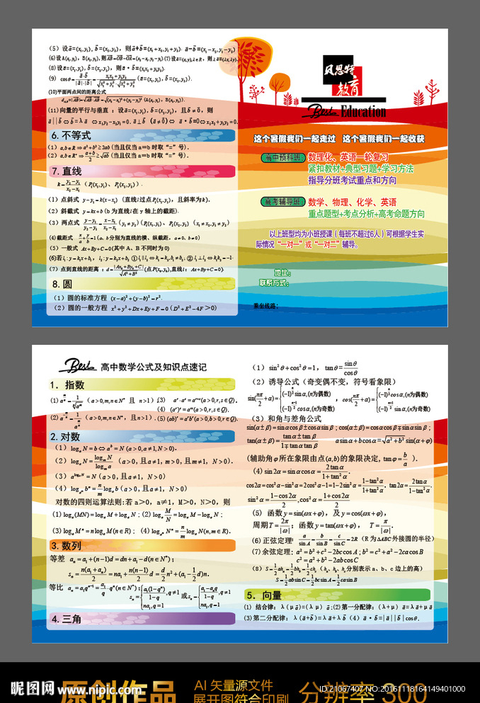 高中数学公式单页