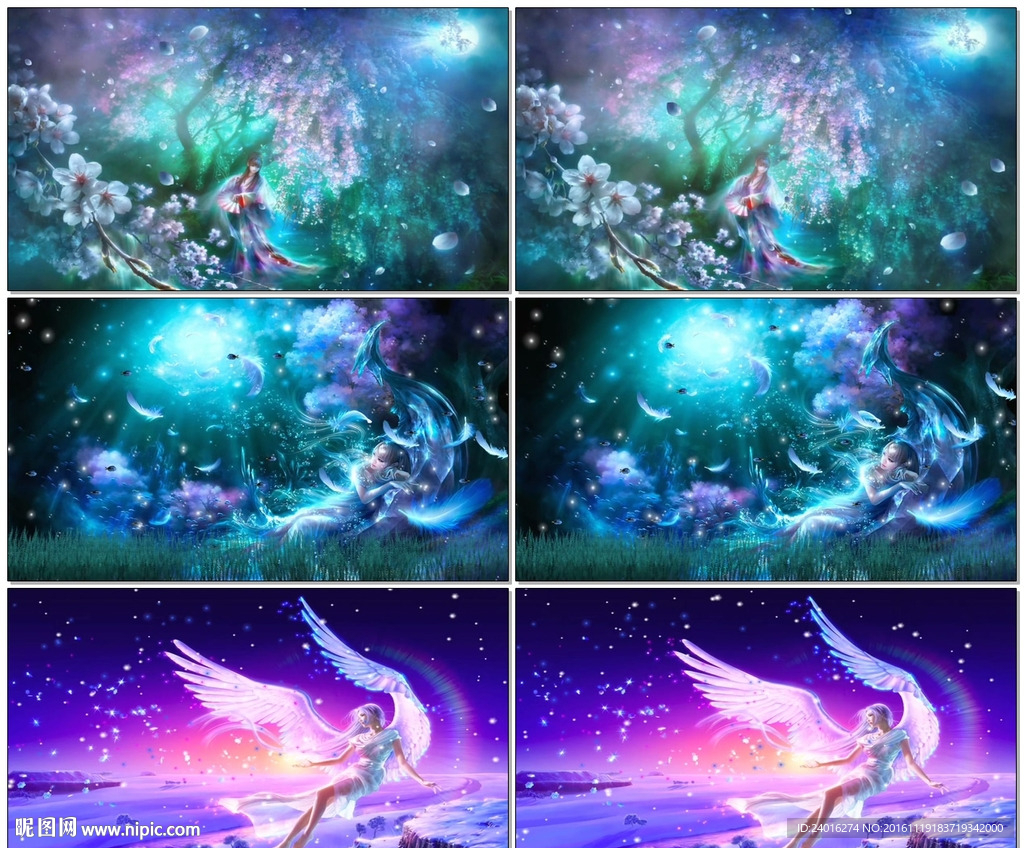 唯美幻境舞臺背景