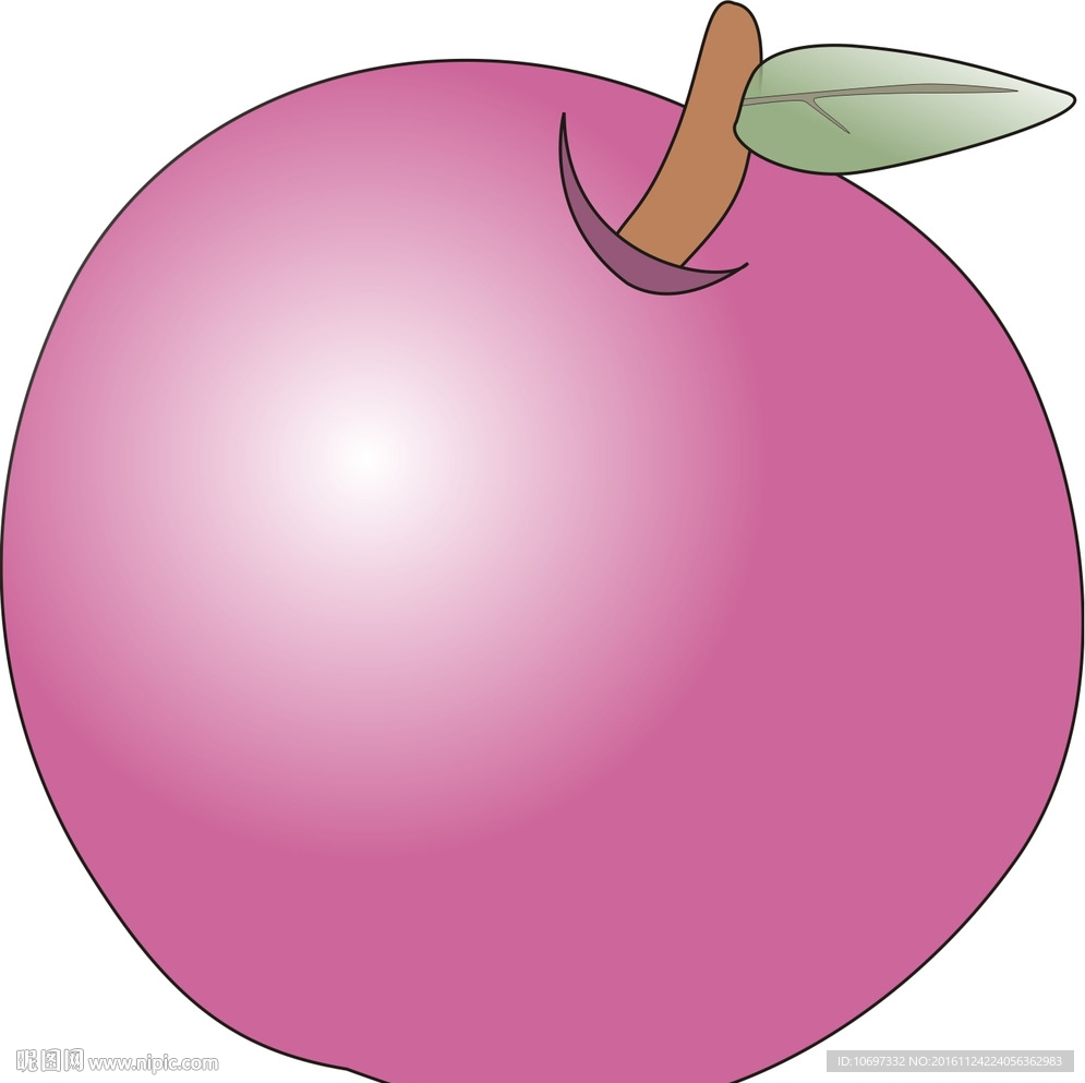 卡通 苹果  水果  蛇果