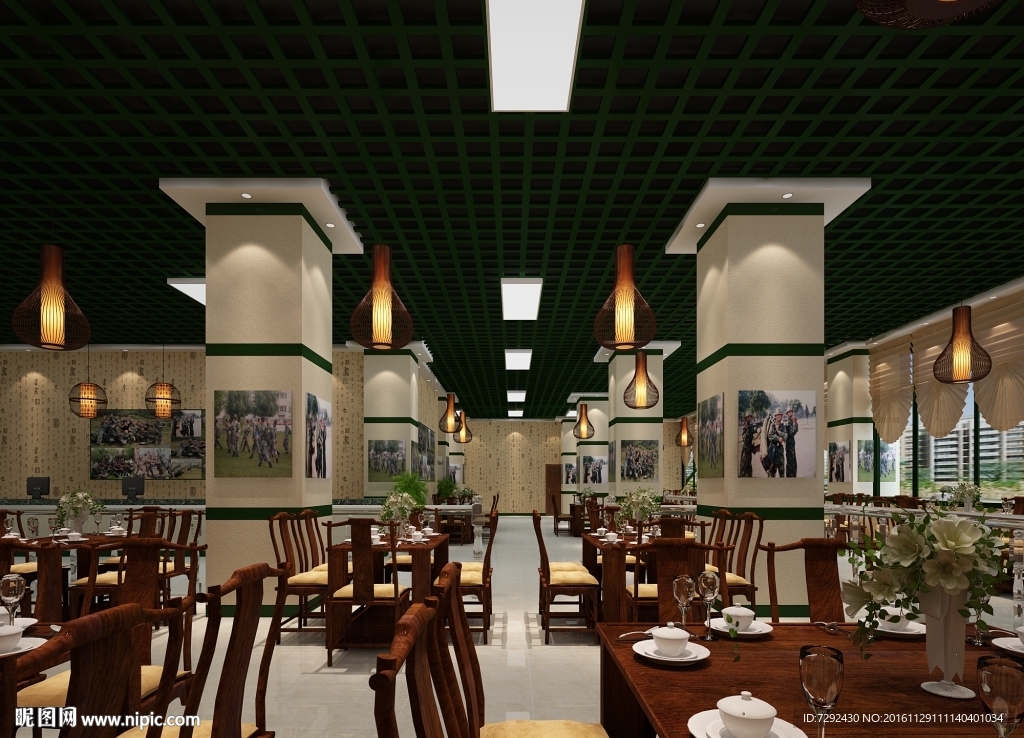 餐厅室内装修设计3D模型