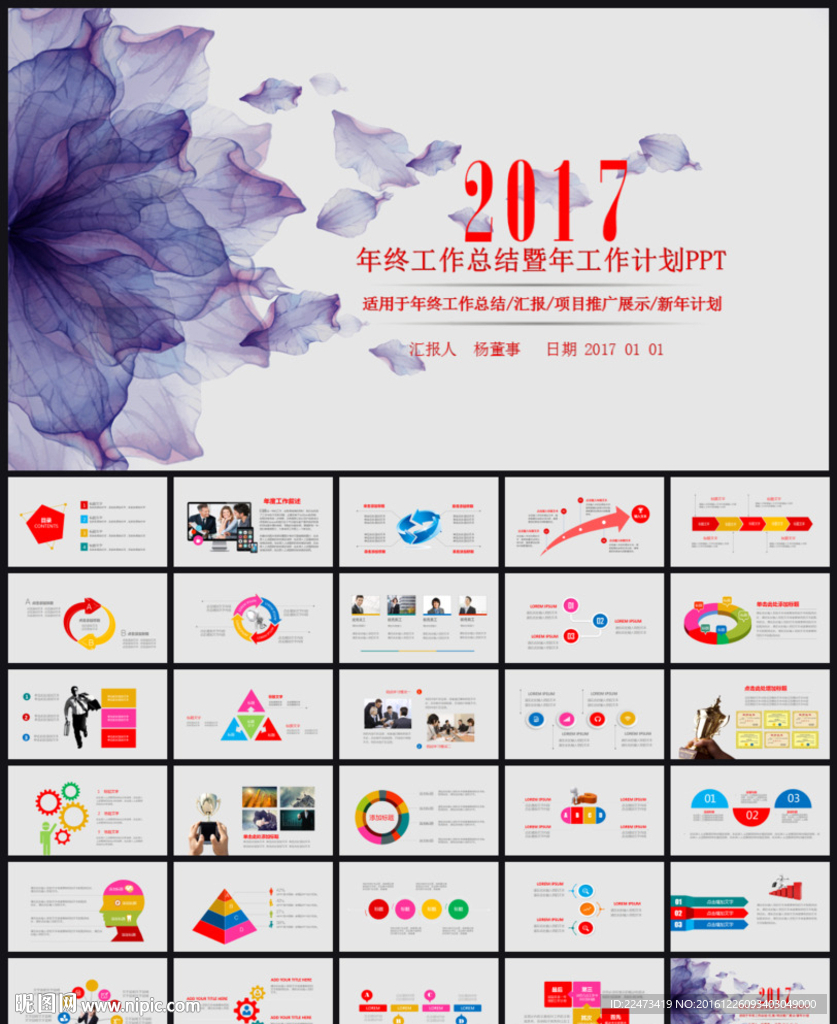 唯美2017年終總結匯報述職