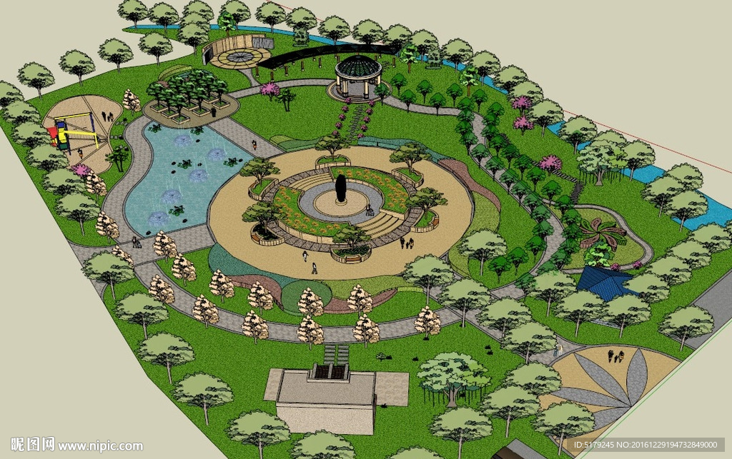 草圖大師SU主題公園廣場