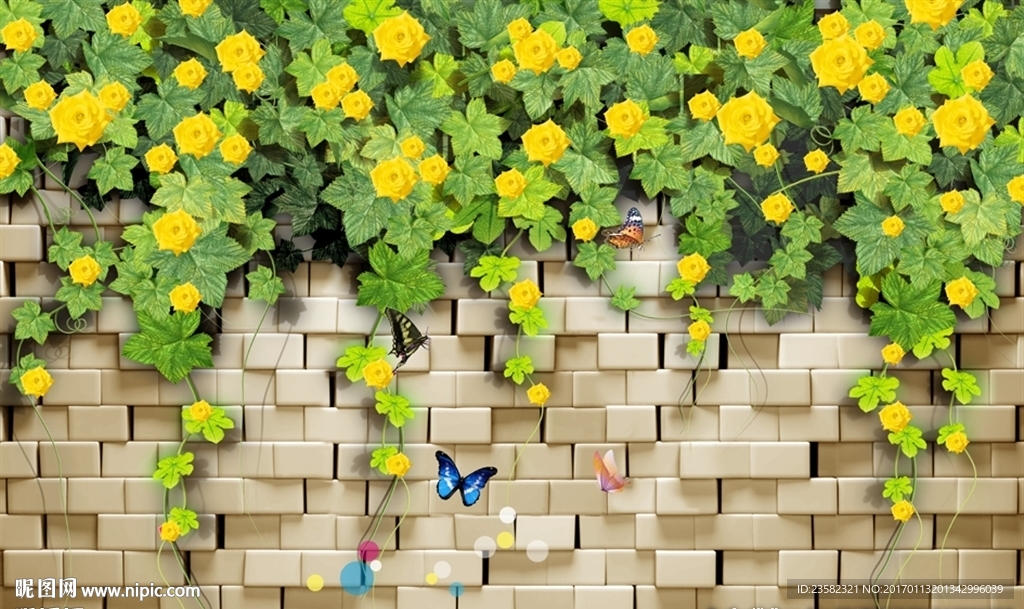 3D花藤背景墻