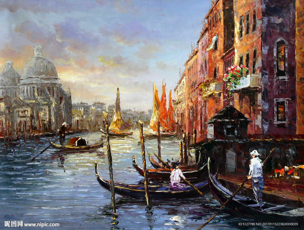 威尼斯油画风景