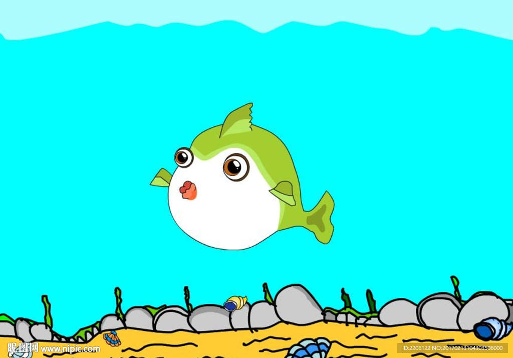魚和環保關愛自然Flash
