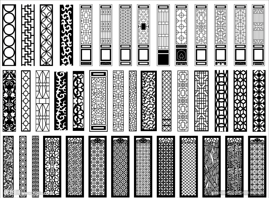 镂空雕花设计图__移门图案_底纹边框_设计图库_昵图网nipic.com