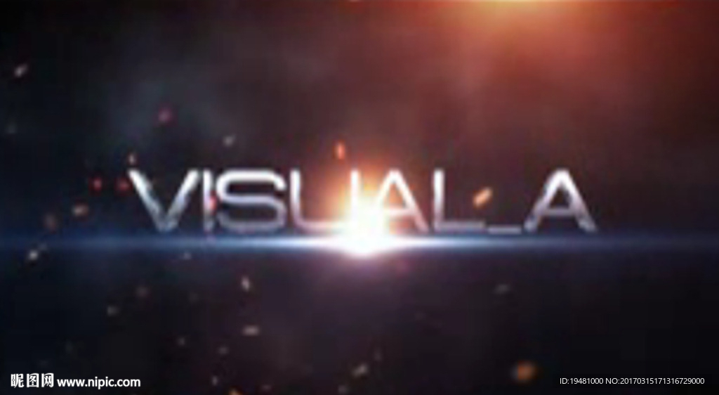 金屬字光效AE片頭模板下載