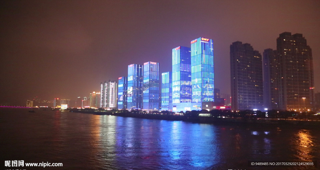 湘江夜色高清視頻素材