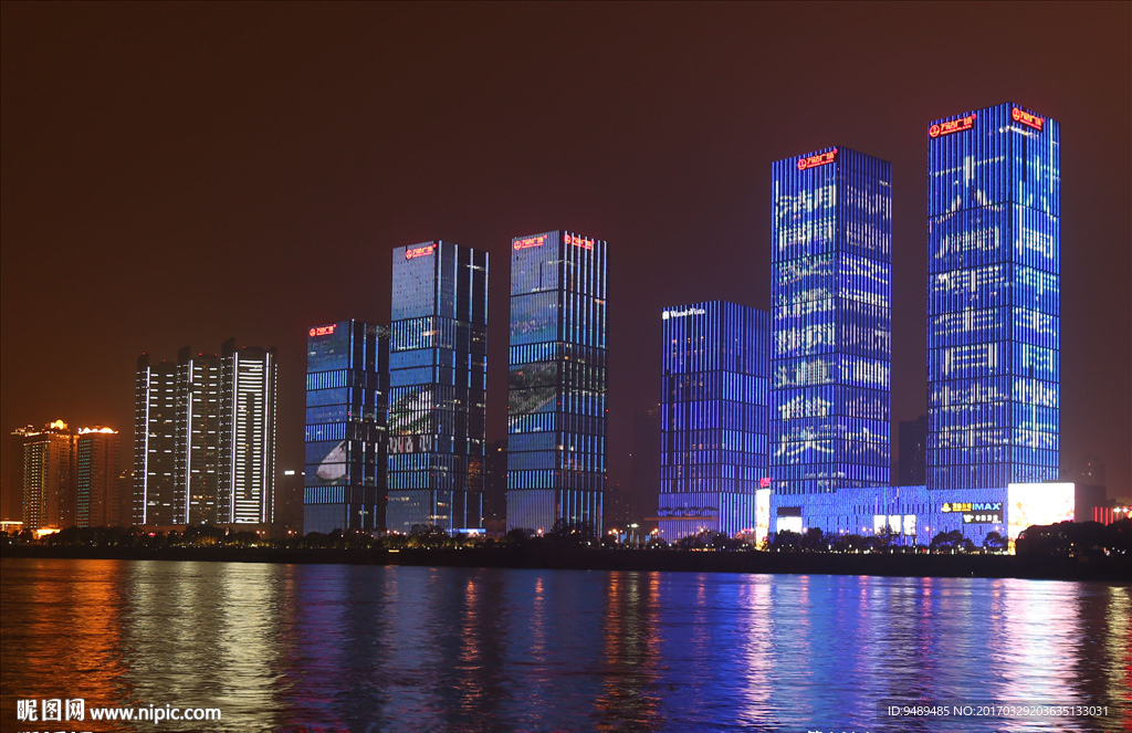 長沙湘江夜色高清視頻素材