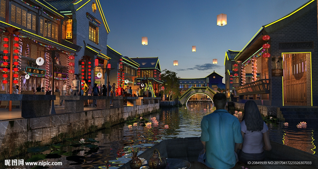 烏鎮(zhèn)夜景商業(yè)街
