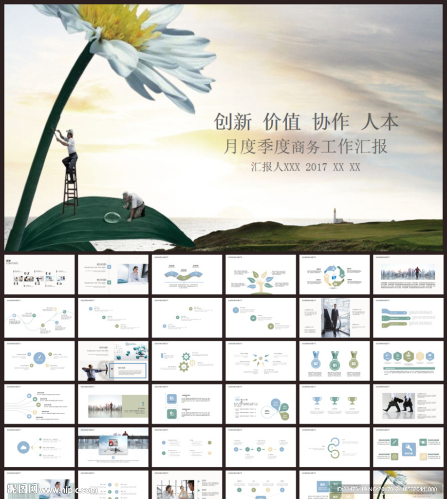 商務(wù)總結(jié)計劃PPT模板