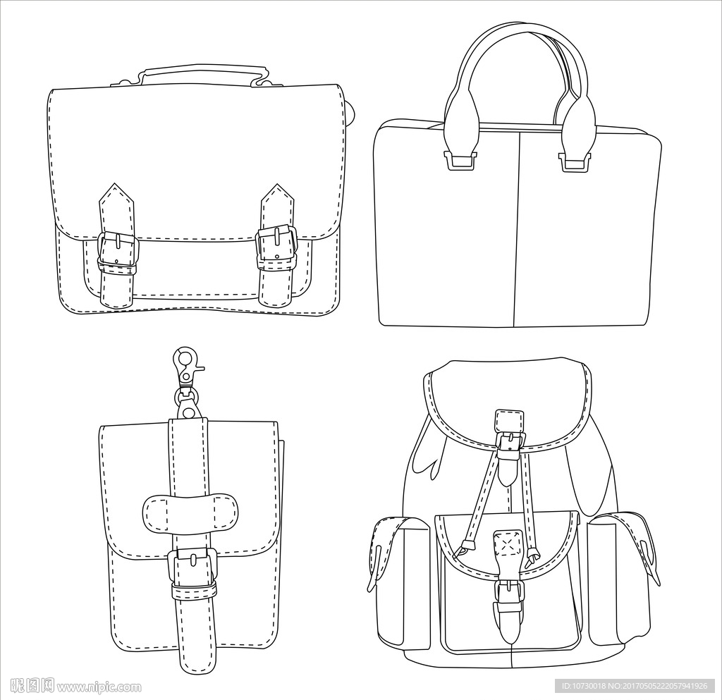 包包款式设计图,包包图,创意包包图_大山谷图库