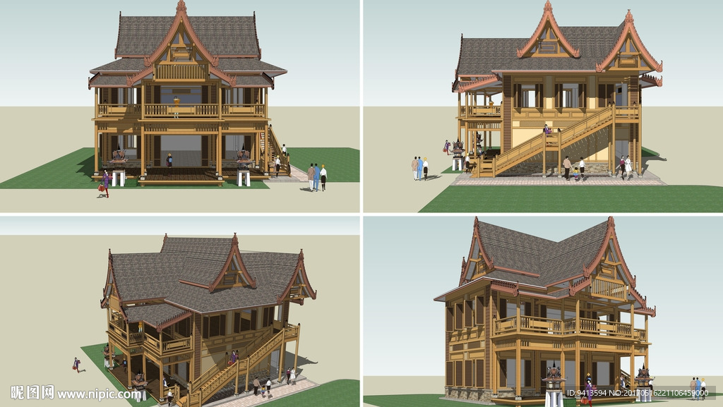 傣族木屋建筑设计图__建筑设计_环境设计_设计图库_昵图网nipic.com