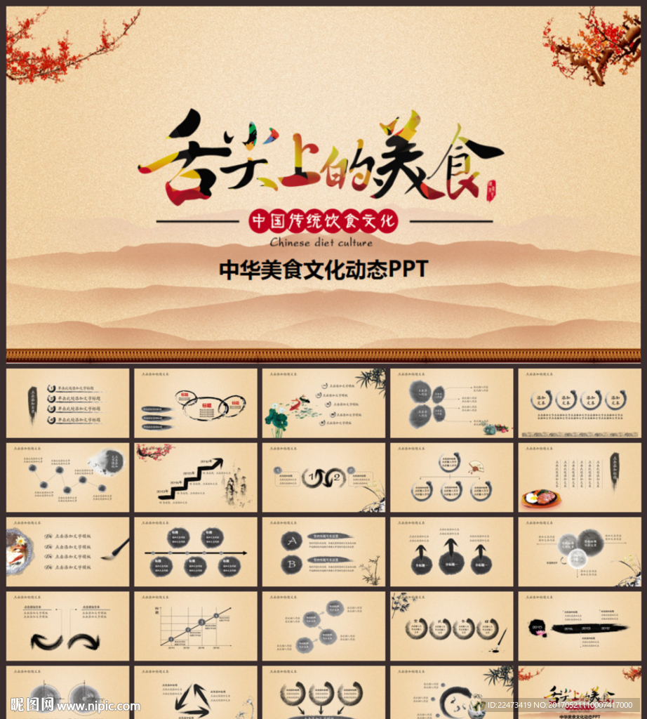 美食文化動態(tài)PPT模板