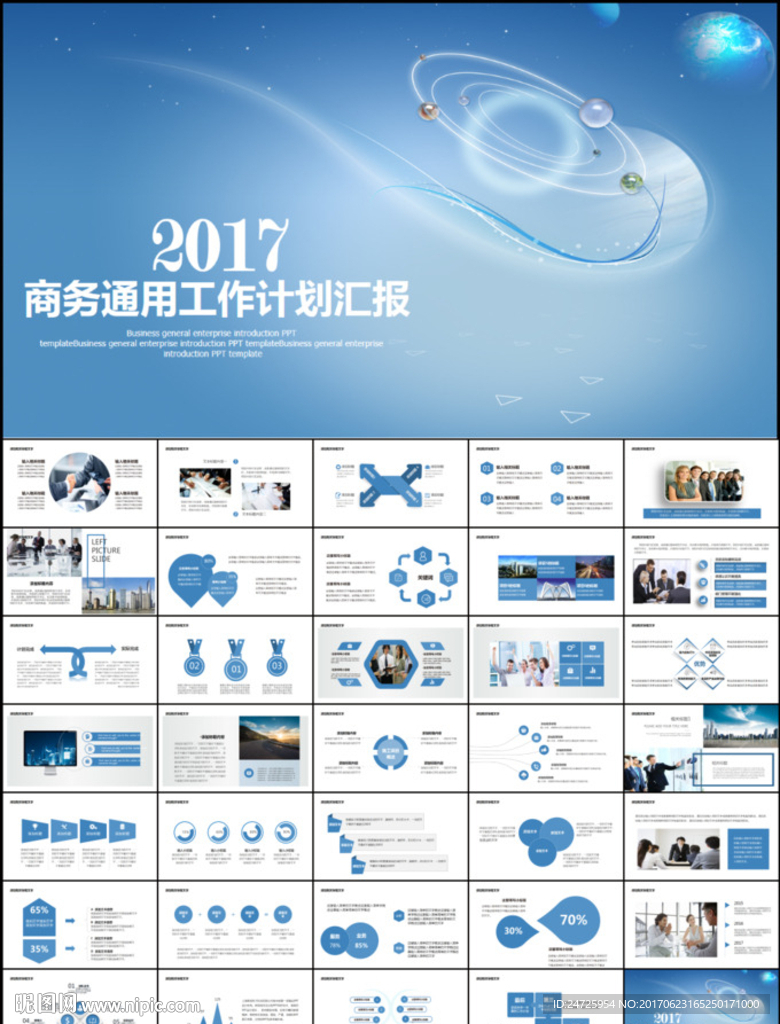 商務工作計劃匯報PPT