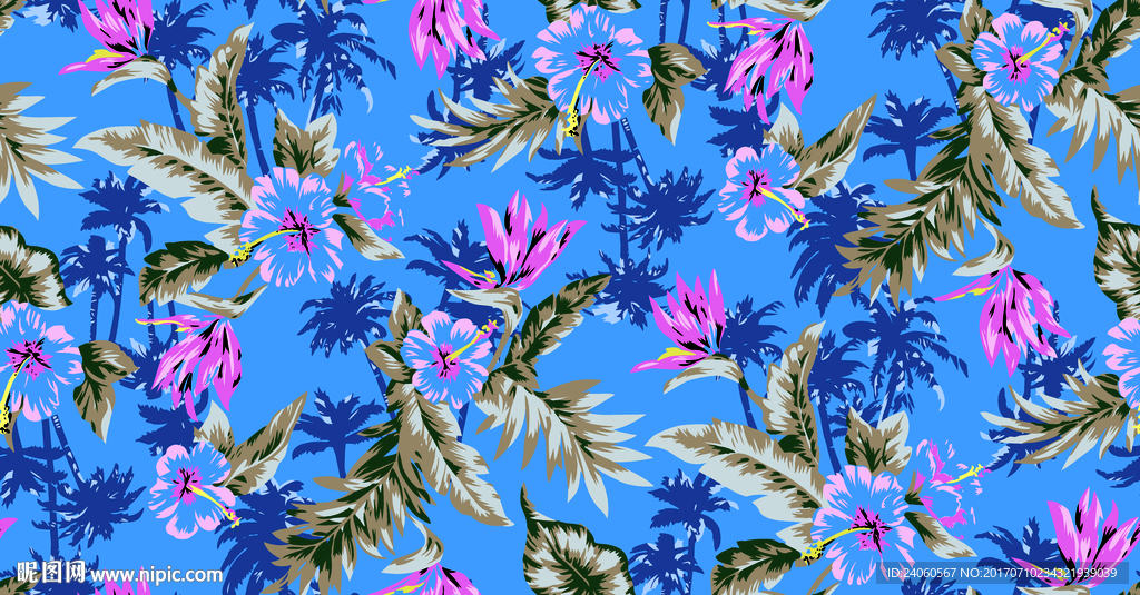 海洋椰樹花