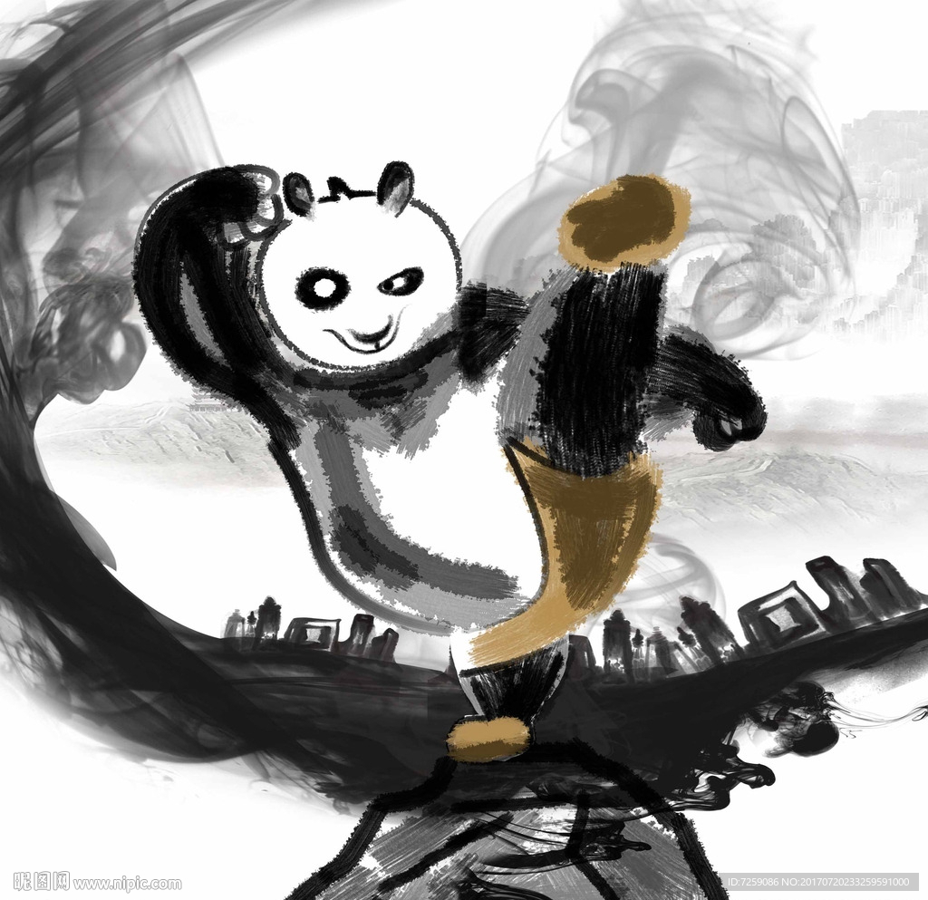 卡通 熊猫 动物 字母 满印设计图__背景底纹_底纹边框_设计图库_昵图网nipic.com