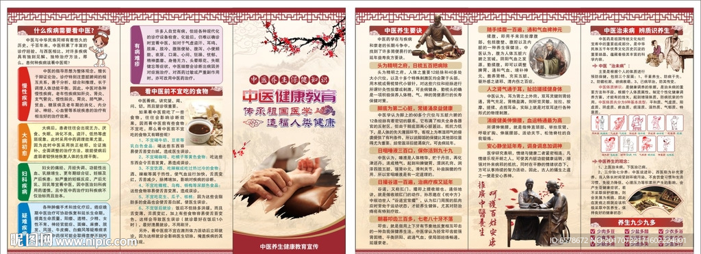 中医健康教育三折页