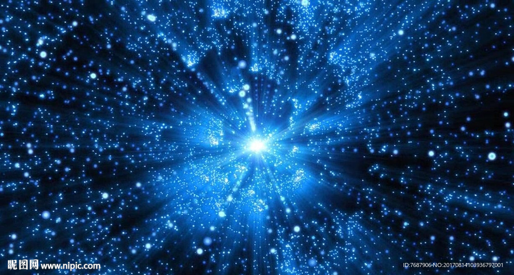 蓝色粒子星空