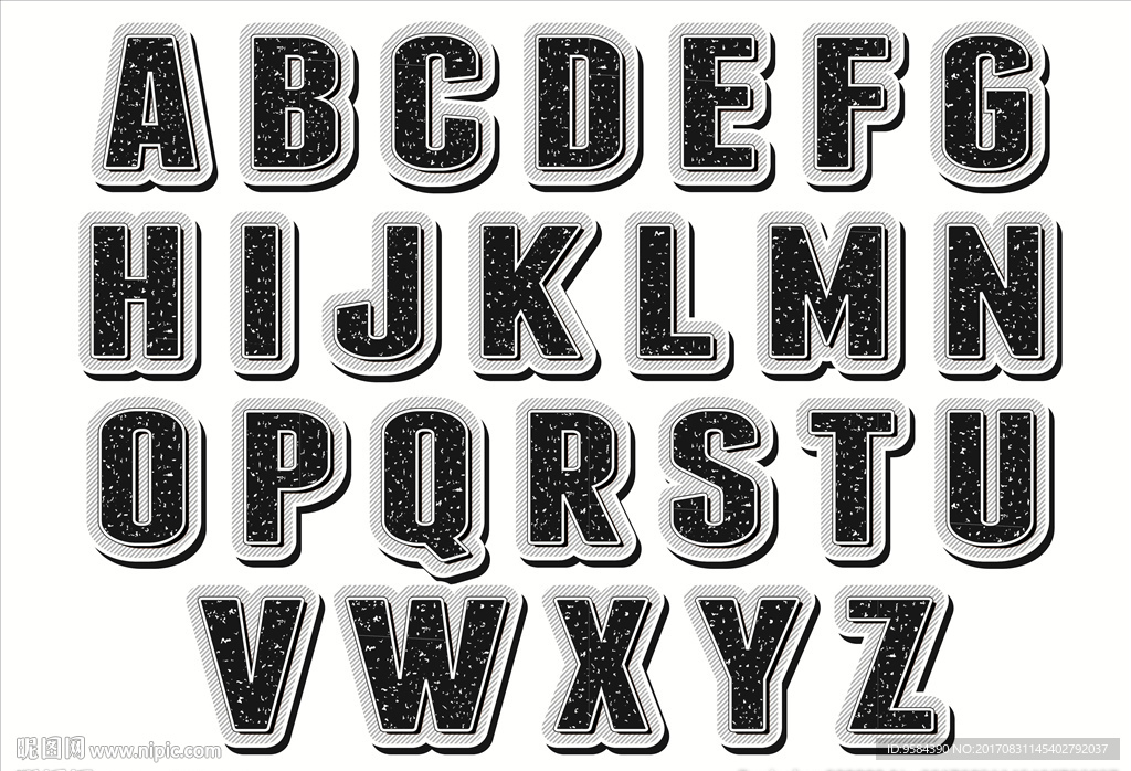英文字母设计艺术字母