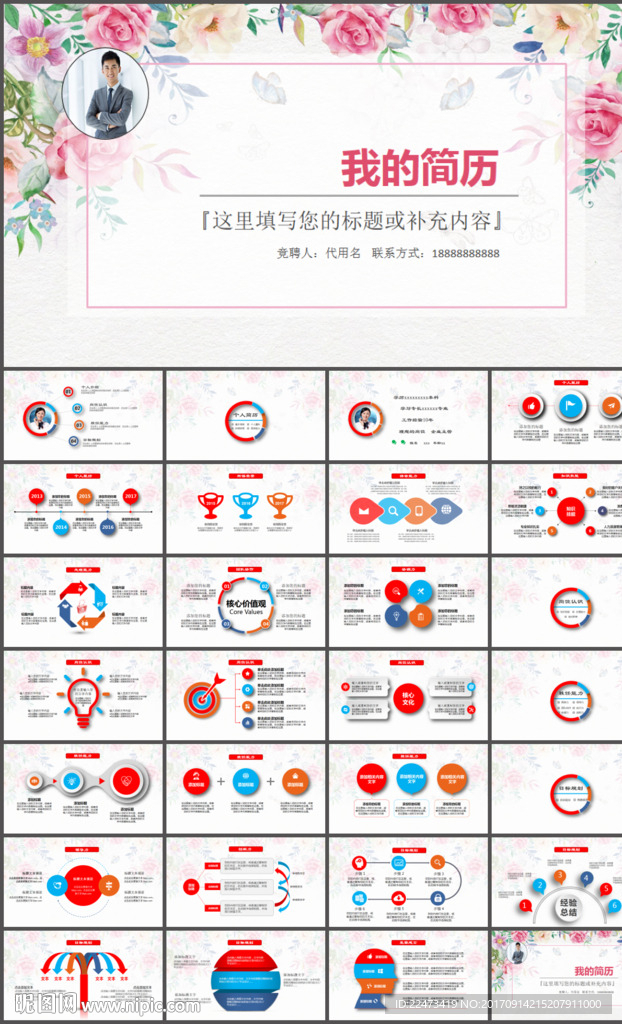 個人簡歷崗位競聘述職報告PPT