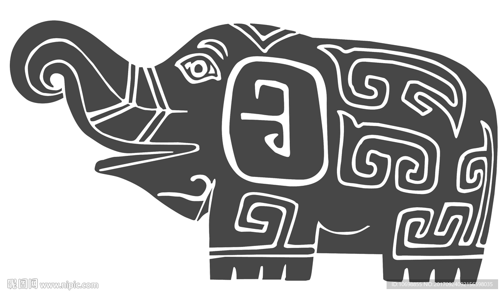 大象青铜纹饰图案
