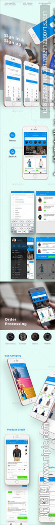 多彩时尚手机UI界面设计图片