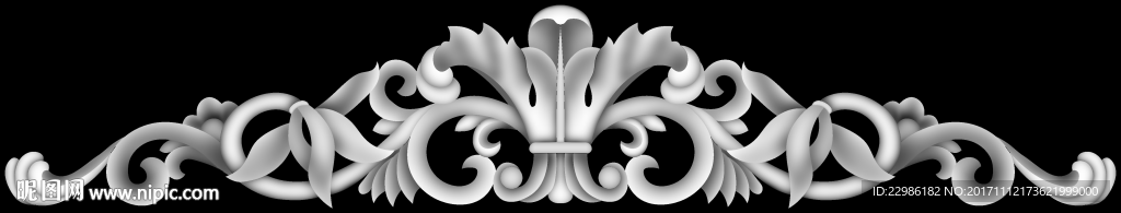 横条欧式洋花精雕灰度浮雕
