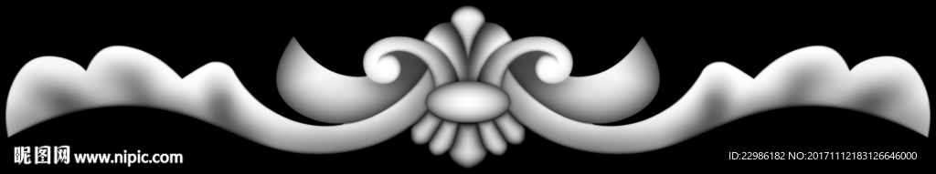 欧式横条小洋花精雕浮雕灰度