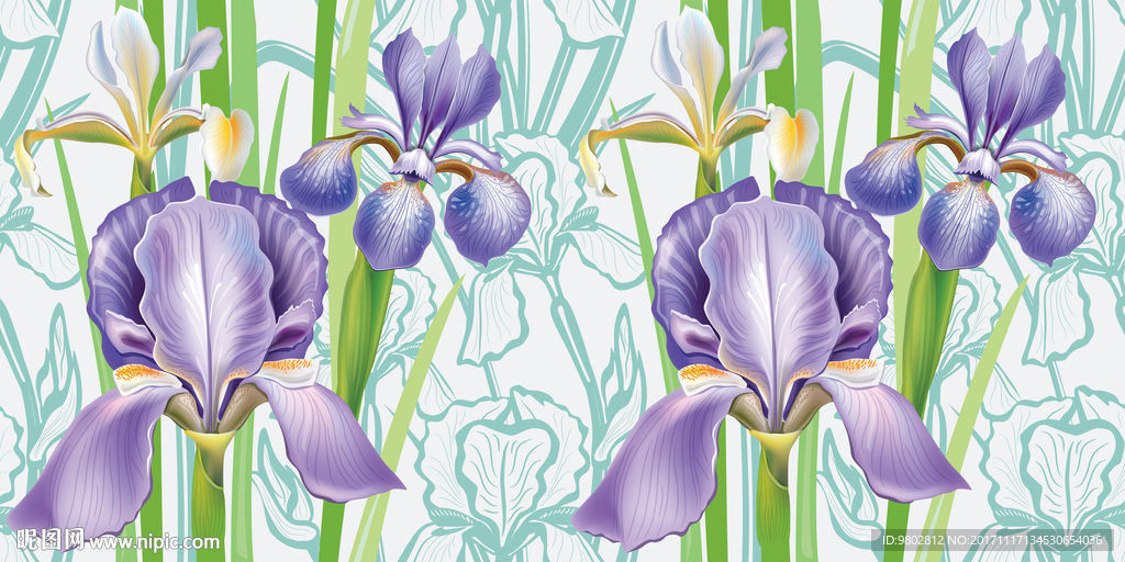 紫罗兰花卉图案