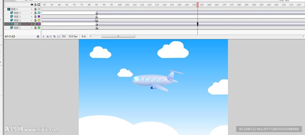 飞机飞行动画16秒动画源文件