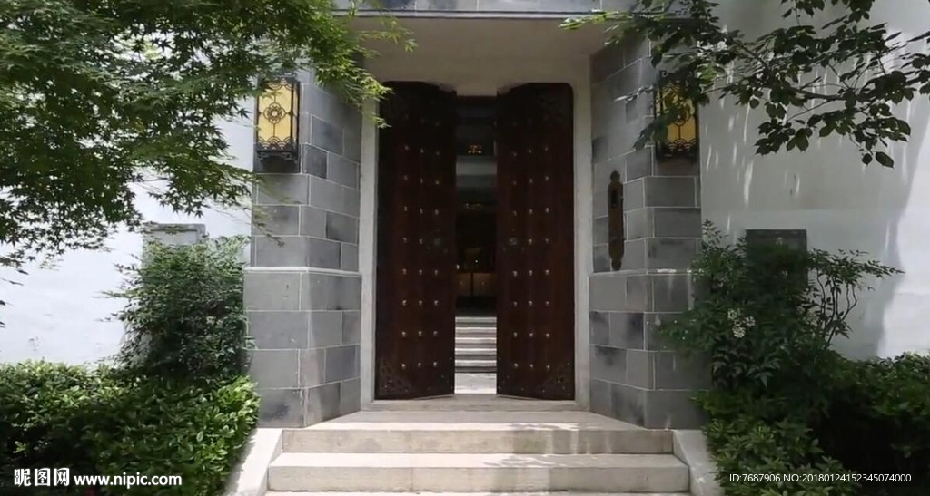 古代建筑大氣開門