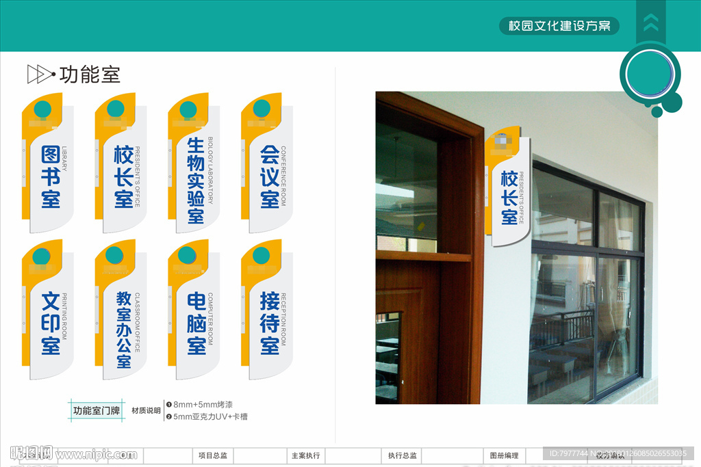 教室 功能室门牌