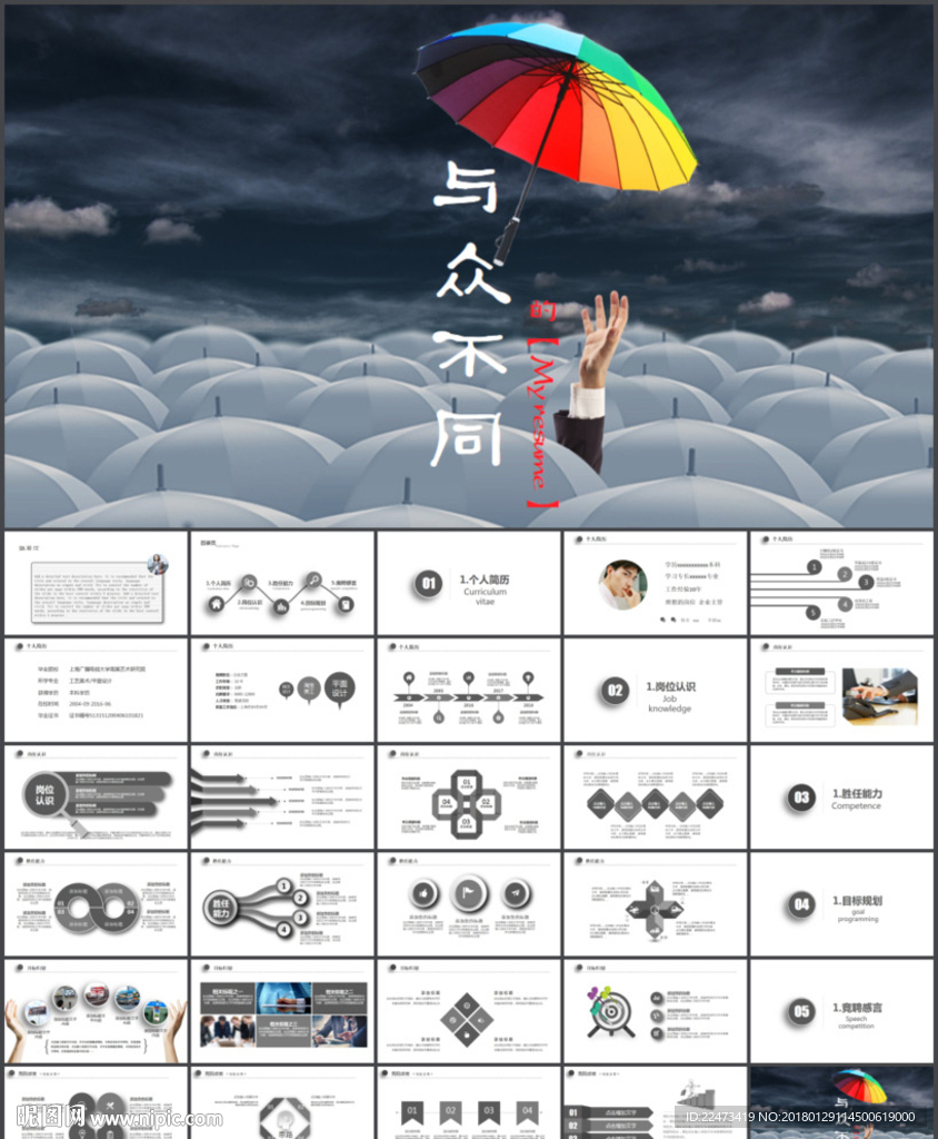 個(gè)人簡(jiǎn)歷崗位競(jìng)聘ppt