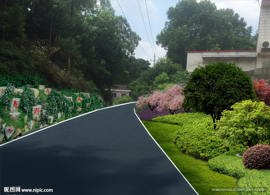 道路路口节点绿化景观效果图图片素材-编号26470268-图行天下