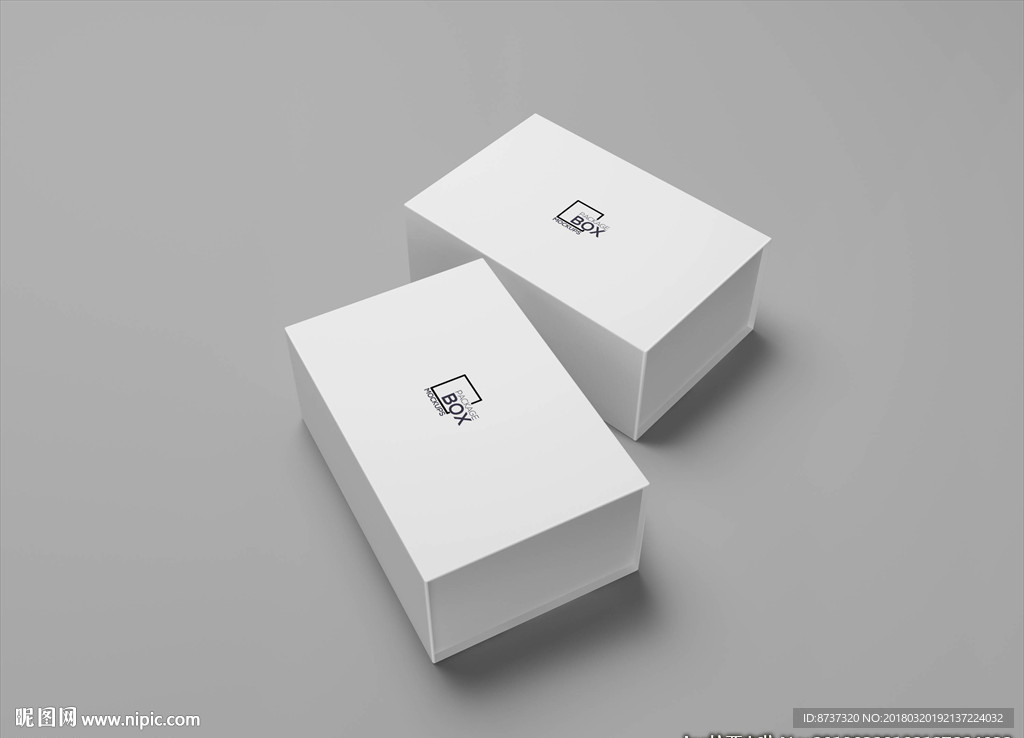 2款空白技产品包装盒设计样机