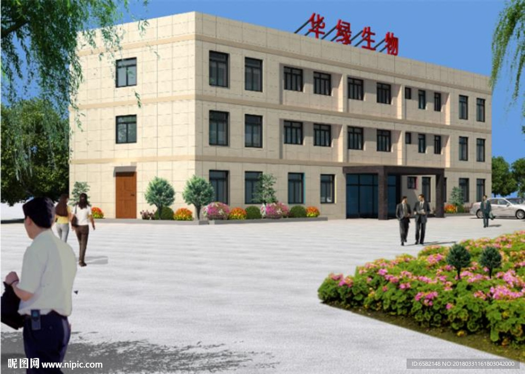 廠房辦公樓宿舍樓外立面外觀圖
