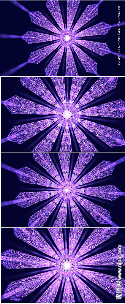 紫色神秘花朵星空唯美视频背景