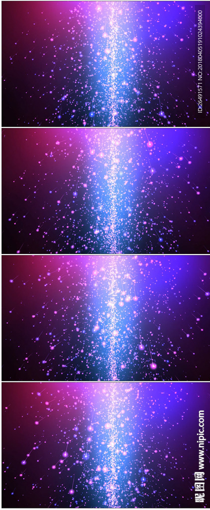 紫色光效粒子烟花唯美星空素材