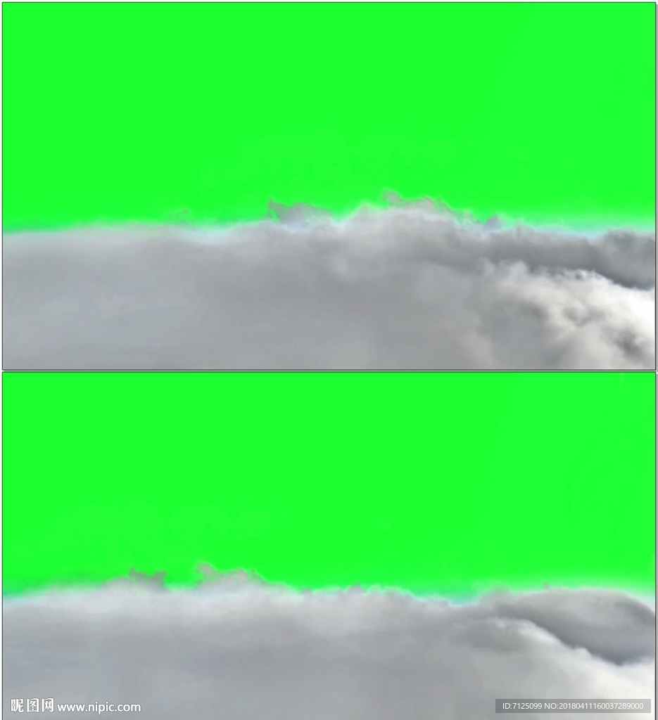 绿背景特效云层