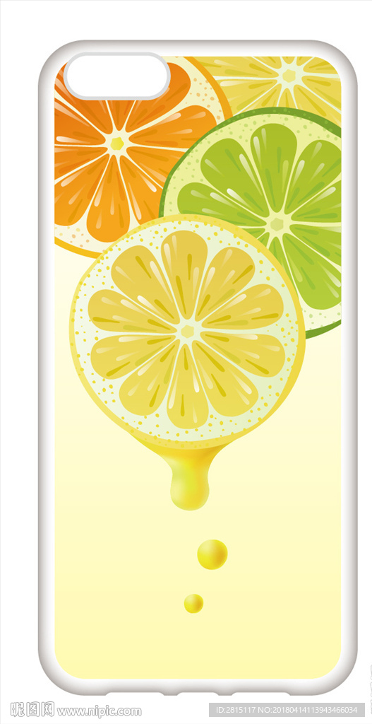 柠檬手机保护壳彩绘图案