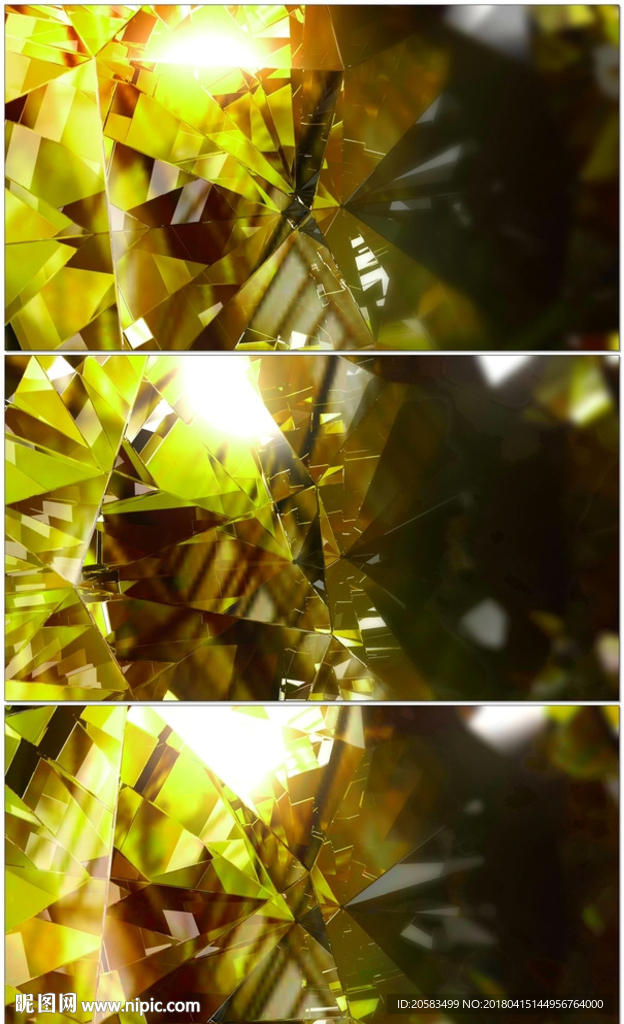 金色水晶磚石玻璃背景視頻