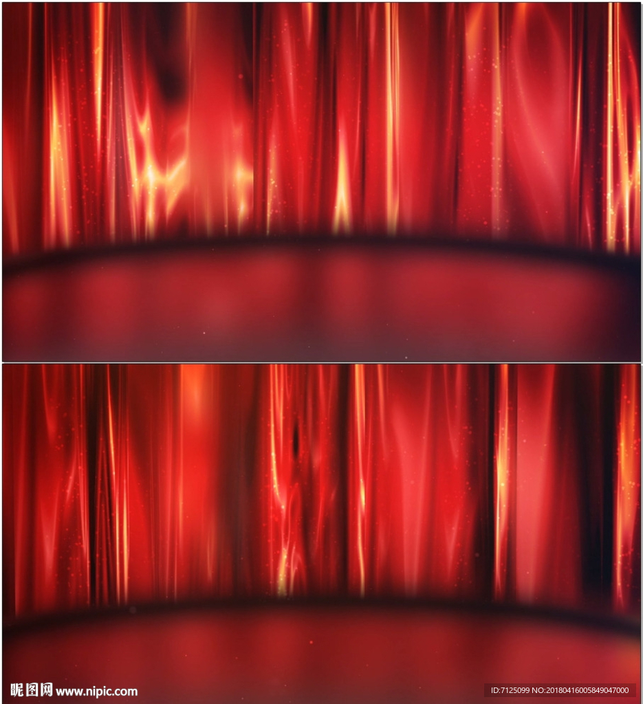 舞台红色幕布动态背景