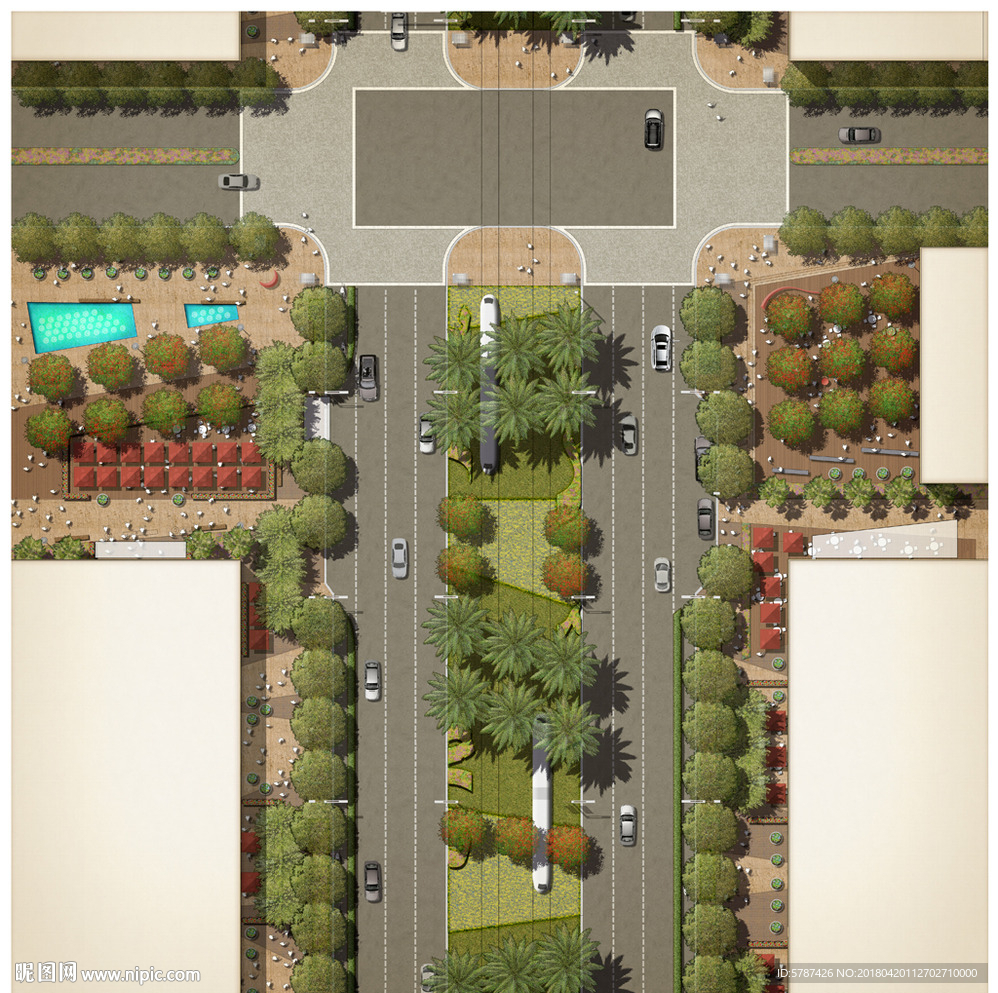 園林道路綠化設計