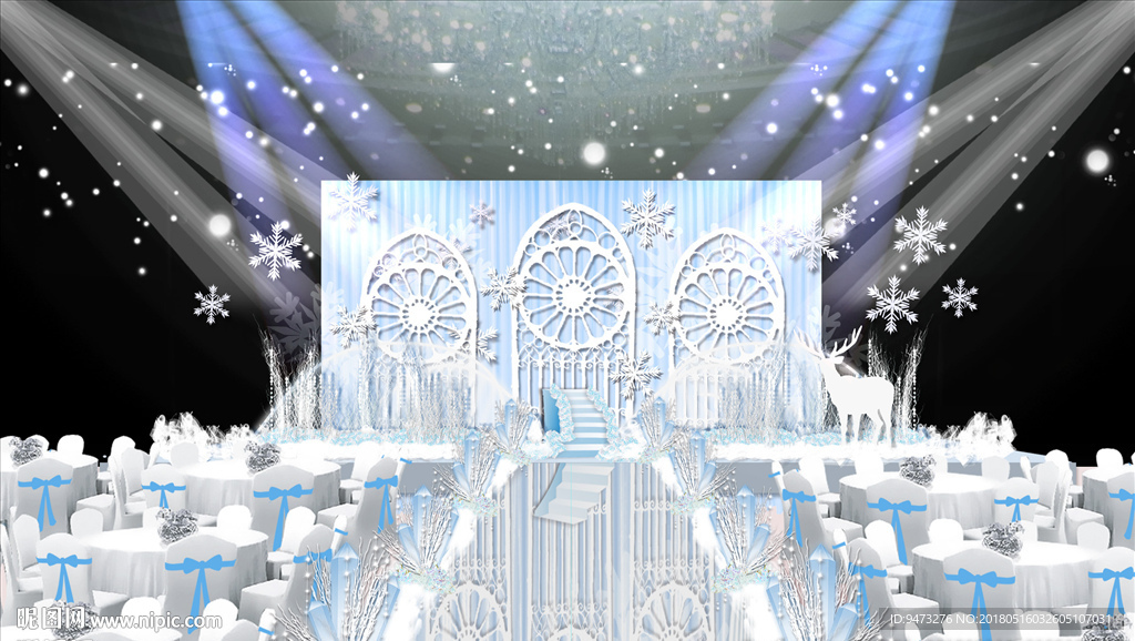 冰雪主题婚礼仪式区