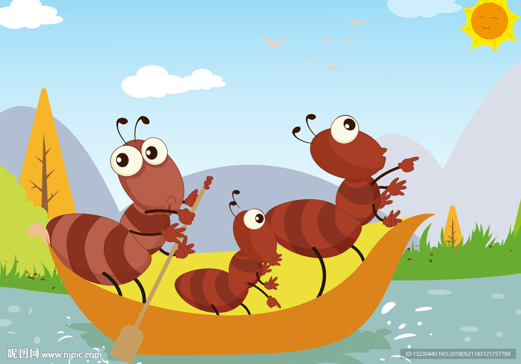 小蚂蚁划船