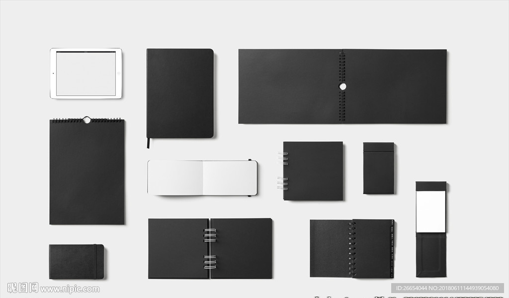 黑白色高端纸质文件模型外形样机