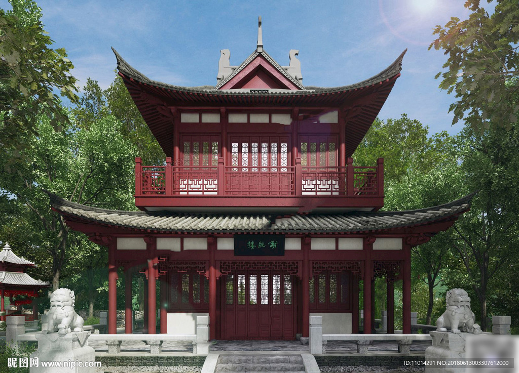 中式建筑謝朓樓3dmax模型